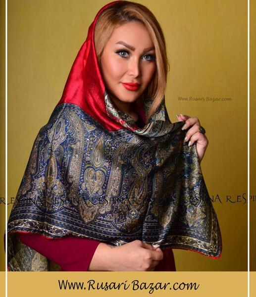 عکس روسری نخی مشکی