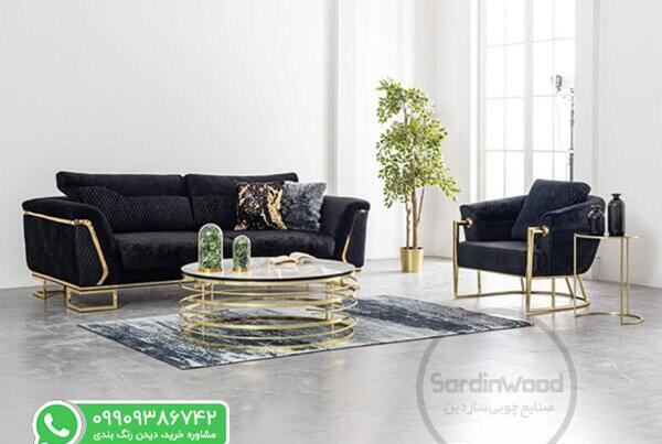 عکس مبل پایه طلایی