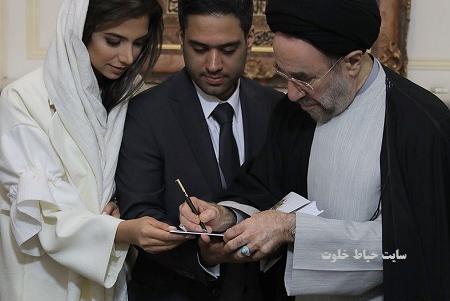 عکس سارا خادم الشریعه و همسرش