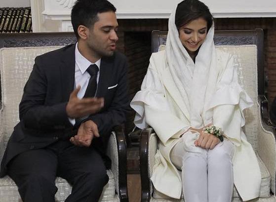 عکس سارا خادم الشریعه و همسرش