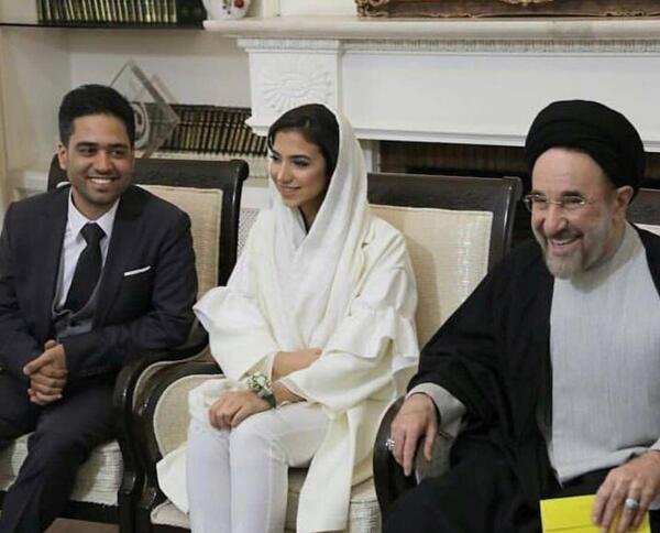 عکس سارا خادم الشریعه و همسرش