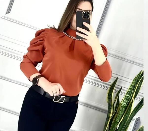 عکس شومیز آستین پفی
