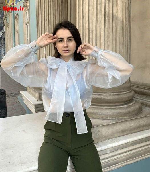 عکس شومیز آستین پفی