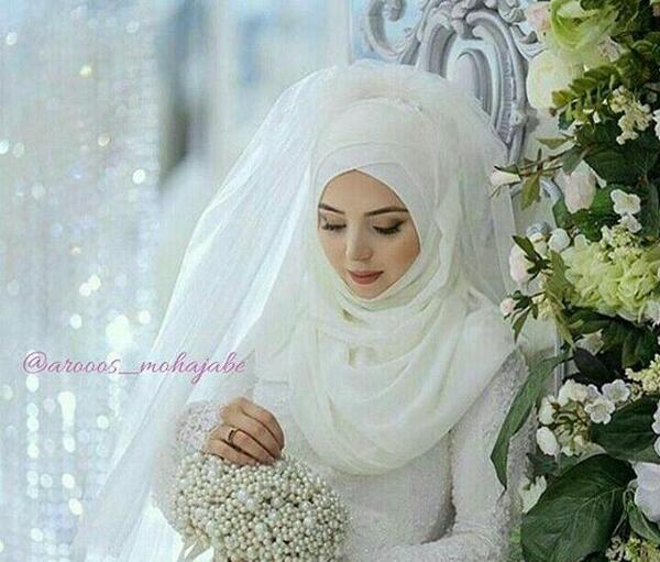 عکس مقنعه عروس