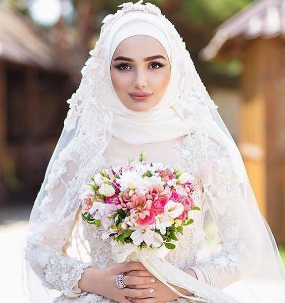 عکس مقنعه عروس