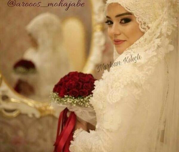 عکس مقنعه عروس