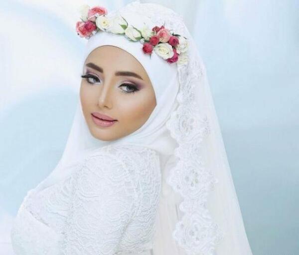 عکس مقنعه عروس