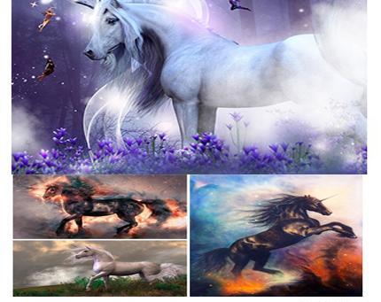 عکس اسب تک شاخ برای بک گراند