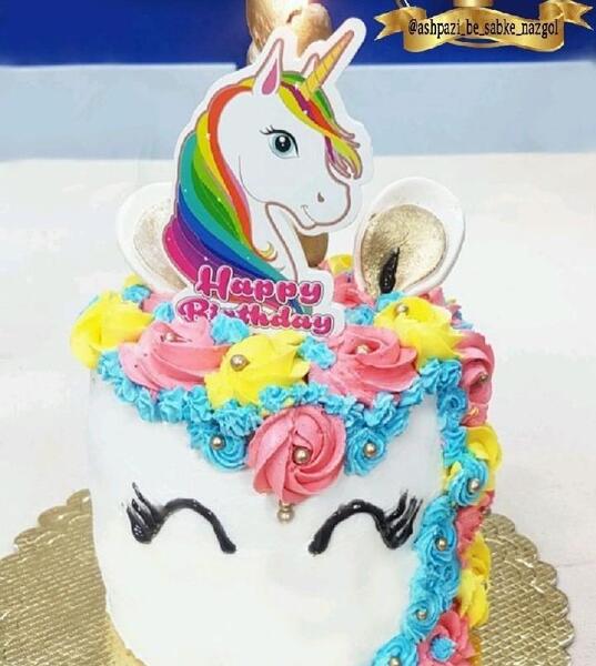 عکس اسب تک شاخ برای روی کیک