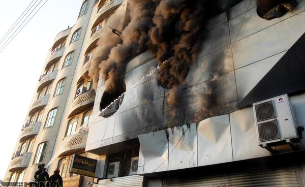 عکس آتش سوزی بندرعباس