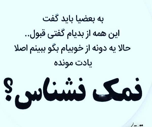 عکس نوشته نمک نشناسی فامیل