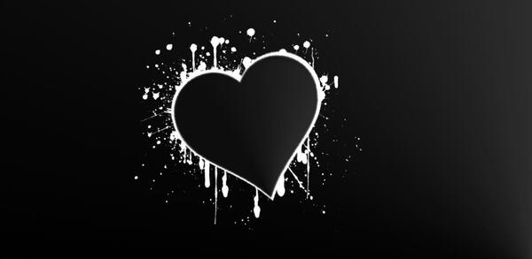 عکس بک گراند قلب مشکی