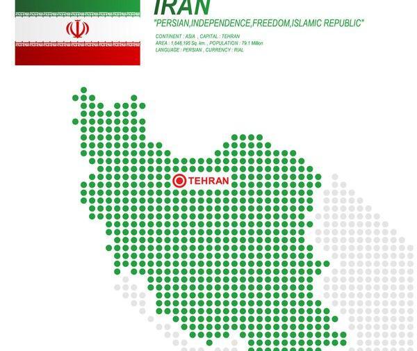 عکس پرچم ایران روی نقشه