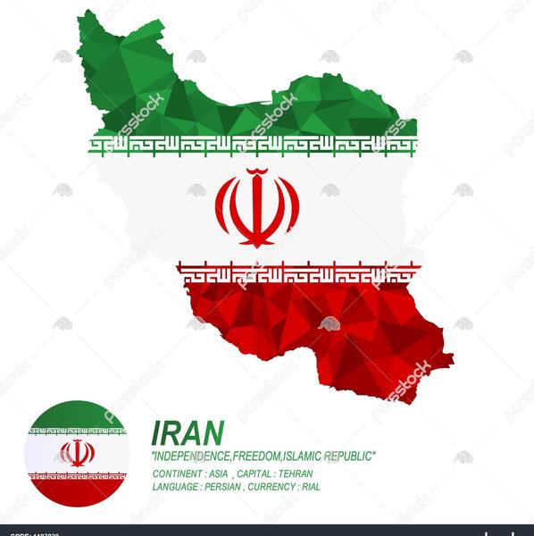 عکس پرچم ایران روی نقشه