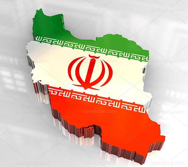 عکس پرچم ایران روی نقشه