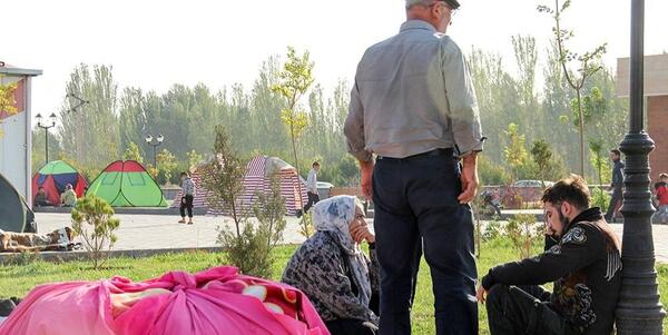 عکس زلزله زدگان خوی