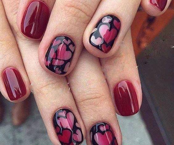 عکس کاشت ناخن قلبی