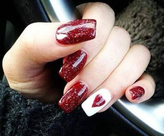 عکس کاشت ناخن قلبی