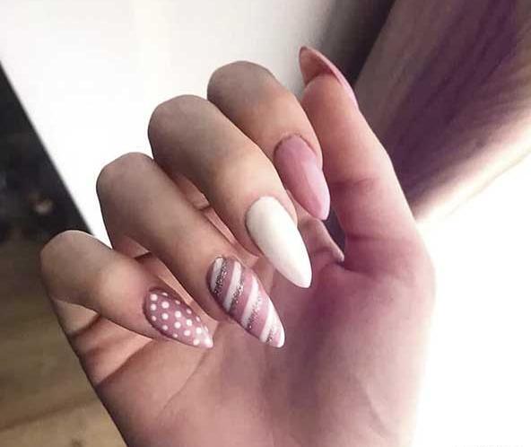 عکس کاشت ناخن دخترانه بلند