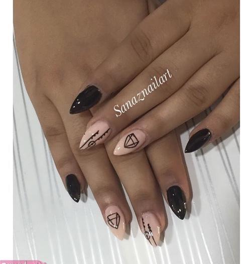 عکس کاشت ناخن دخترانه بلند