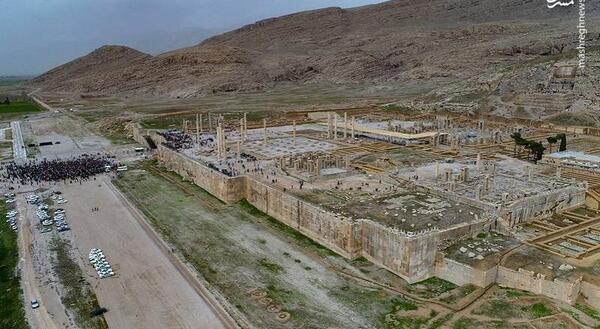 عکس تخت جمشید هوایی