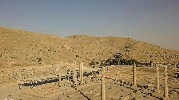 عکس تخت جمشید هوایی
