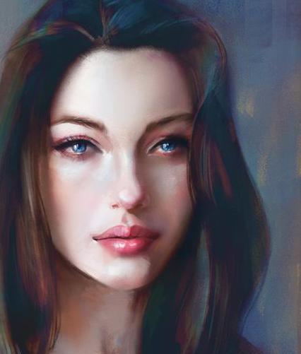 عکس دختر نقاشی رنگ روغن