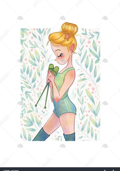 عکس نقاشی دختر ورزشکار