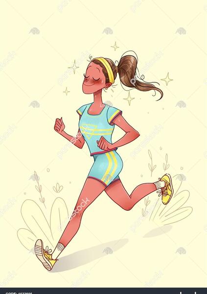 عکس نقاشی دختر ورزشکار