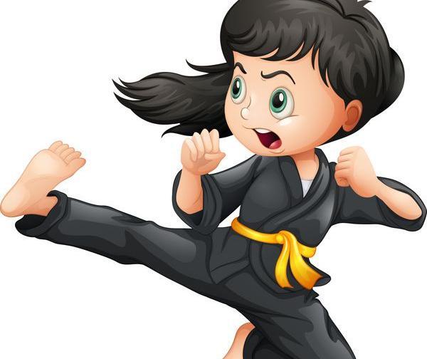 عکس نقاشی دختر تکواندوکار