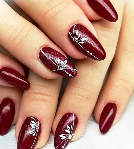 عکس کاشت ناخن زرشکی