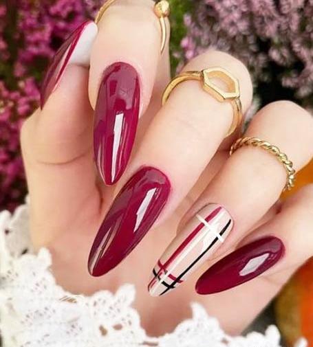 عکس کاشت ناخن زرشکی