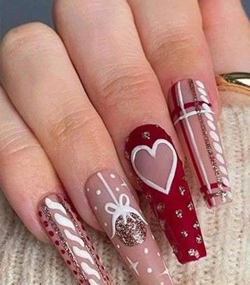 عکس کاشت ناخن زرشکی