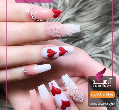عکس کاشت ناخن زرشکی