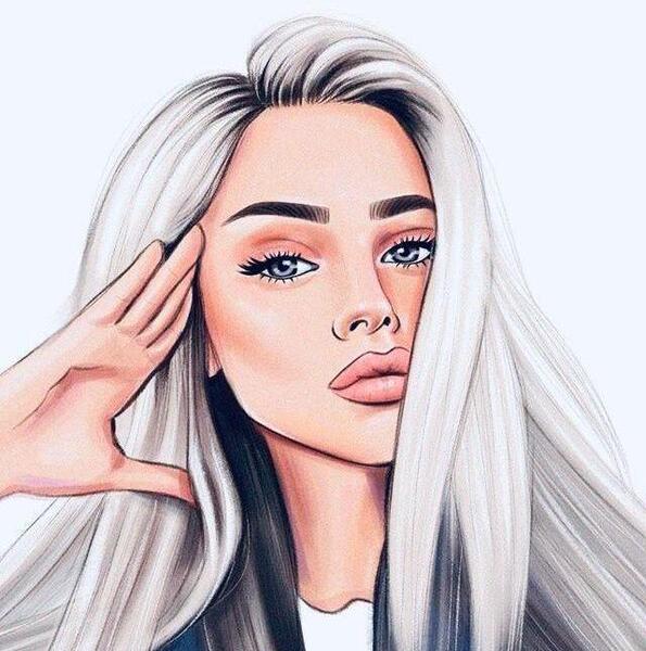 عکس دختر نقاشی شده زیبا