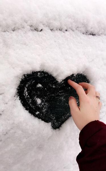عکس برفی قلبی