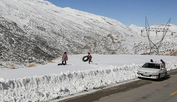 عکس برف در کوه