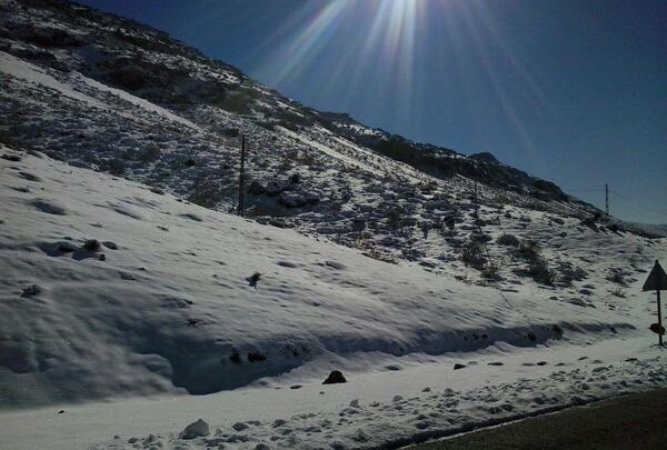 عکس برف در کوه