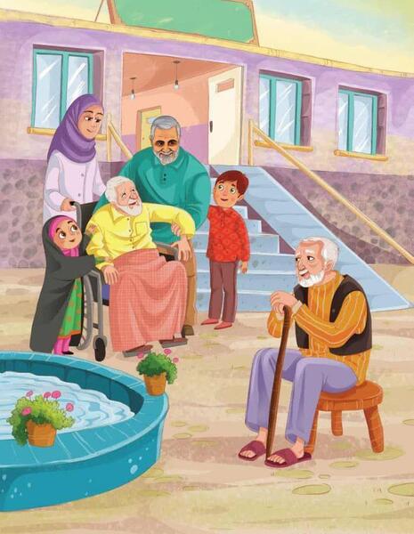 عکس شهید سلیمانی کودکانه
