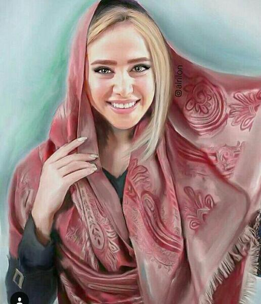 عکس نقاشی چهره دختر زیبا