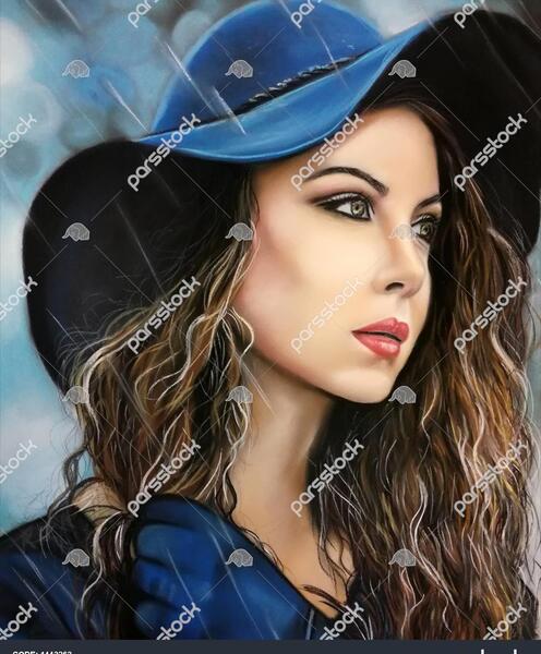 عکس نقاشی چهره زن