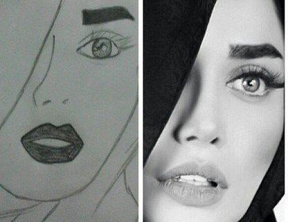 عکس چهره نقاشی شده دختر