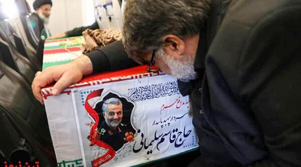 عکس پیکر شهید سلیمانی