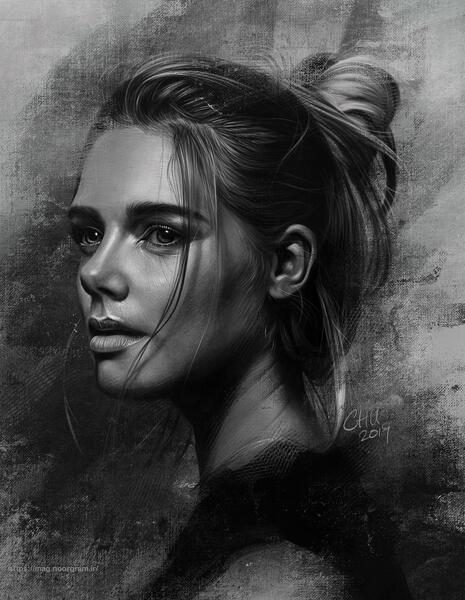عکس نقاشی طراحی صورت
