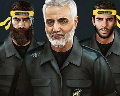 عکس حاج قاسم نوشته