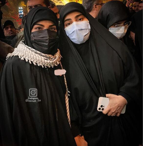 عکس دختر شهید سلیمانی با گوشی اپل