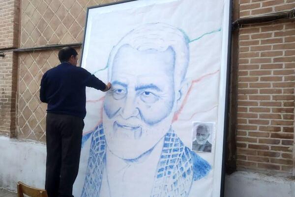 طراحی عکس قاسم سلیمانی