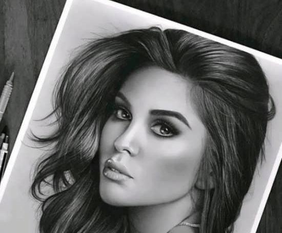 عکس نقاشی چهره زیبا