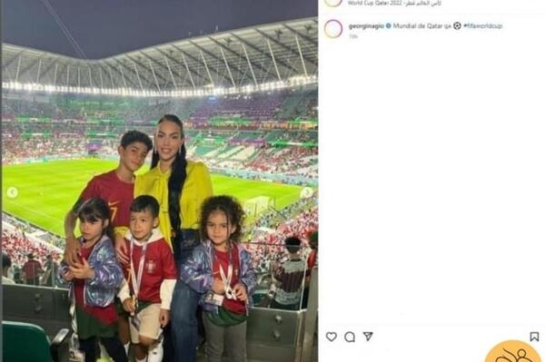 عکس زن رونالدو در جام جهانی قطر