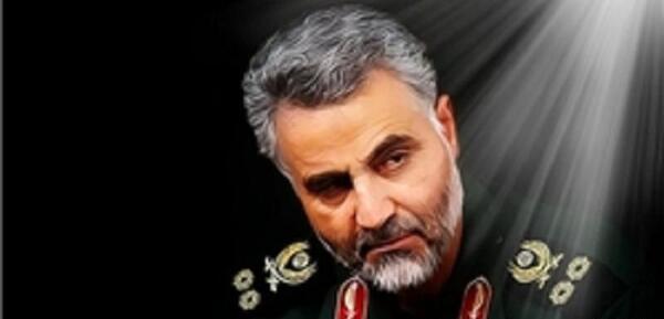 عکس سردار قاسم سلیمانی با چفیه